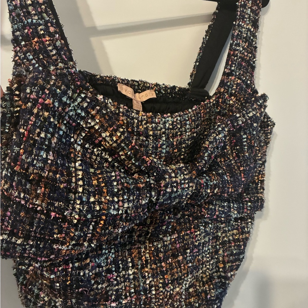 Multicolor Tweed Sleeveless Top